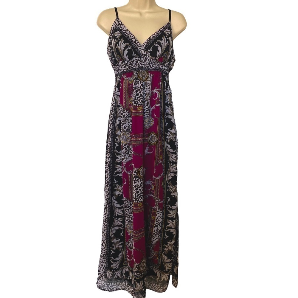 Shes Cool - Flowy Printed Maxi Dress - Size Large